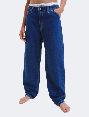 90s Straight Blue Stonewash Utility Jeans | Calvin Klein
