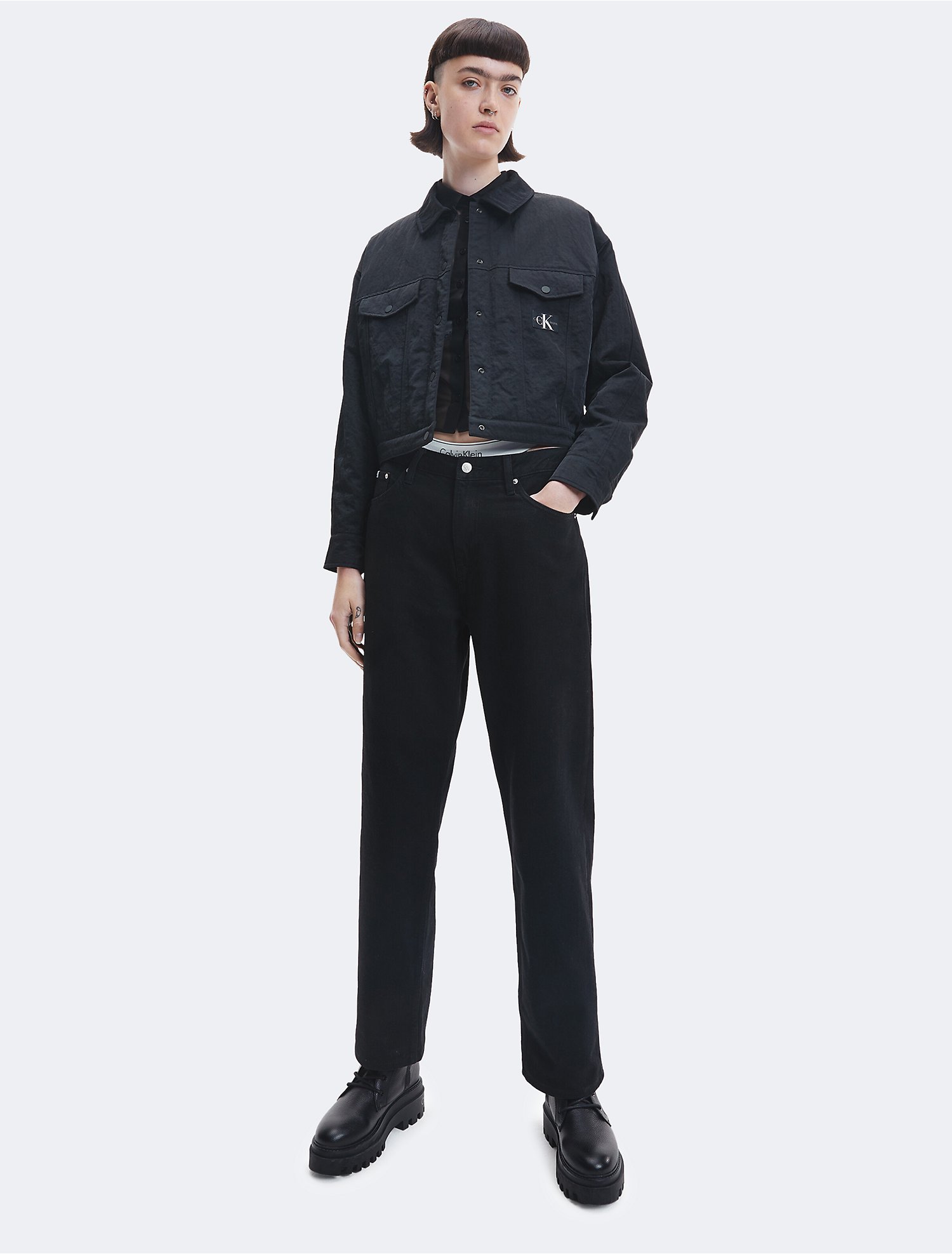 90s Straight Black Wash Jeans | Calvin Klein