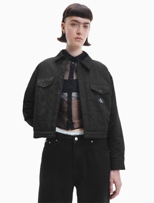 Recycled Relaxed New York Puffer Jacket, Black