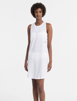calvin klein logo tank dress