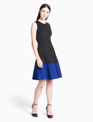 calvin klein fit and flare dress