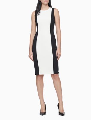 calvin klein colorblock sheath dress