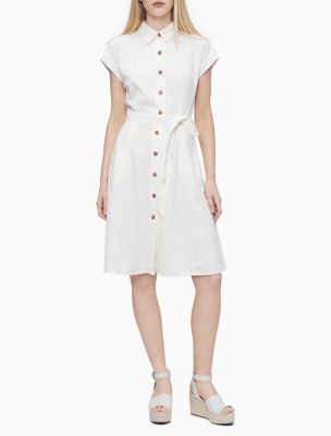 calvin klein button up dress