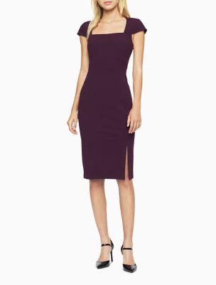 calvin klein cap sleeve sheath dress