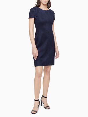 suede sheath dress