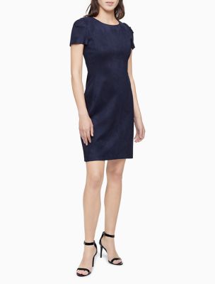 calvin klein suede dress