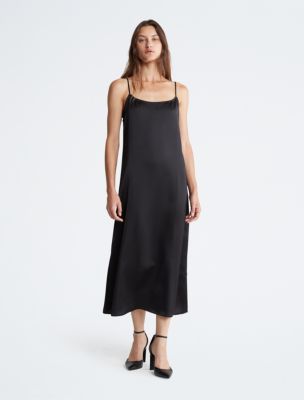 Satin Midi Slip Dress | Calvin Klein