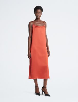 Calvin Klein Women's Tummy Cinching Ruched Sunburst Mini Dress Red Size 8