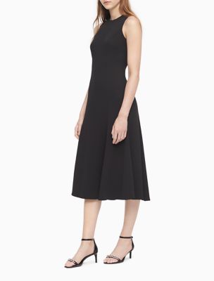 calvin klein short sleeve a line dress