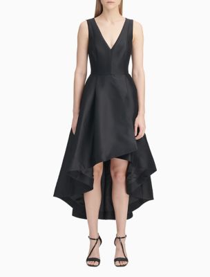 calvin klein high low gown