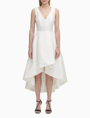 calvin klein high low gown