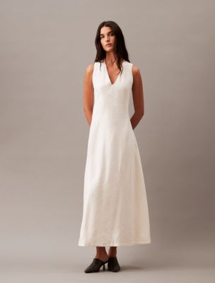 Calvin klein white dress best sale