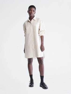 Cotton poplin shop shirt dress