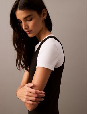 Cotton Contour Rib Tank Dress | Calvin Klein Cotton Contour Rib Tank Dress | Calvin Klein