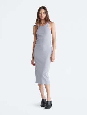 Calvin Klein Pure Ribbed Tank Classic White  Low cut dresses, Calvin klein,  Calvin klein outfits