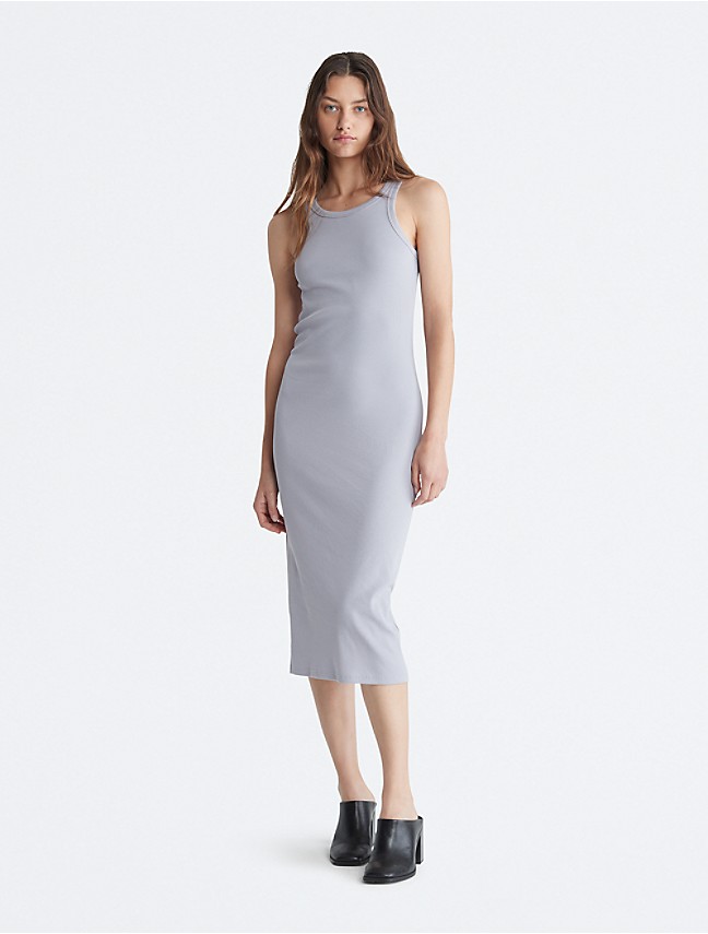 Cotton Contour Ribbed Mini Dress Calvin USA | Klein®
