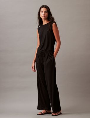 Calvin klein black sleeveless jumpsuit online