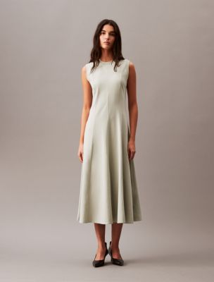 Cotton Jersey A-Line Midi Dress | Calvin Klein