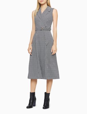 calvin klein houndstooth sheath dress