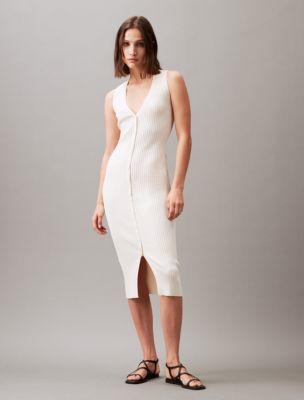 Calvin klein white dress on sale