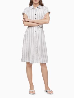 calvin klein button up dress