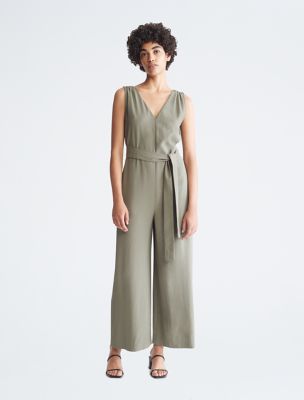 calvin klein belted jumpsuit