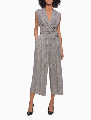 calvin klein belted jumpsuit