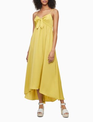 calvin klein yellow dress