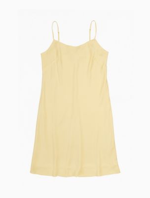 yellow slip dress