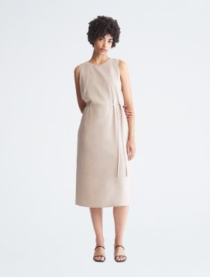 Calvin klein hotsell belted dress