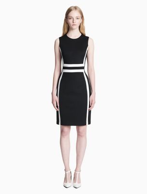 calvin klein scuba sheath dress