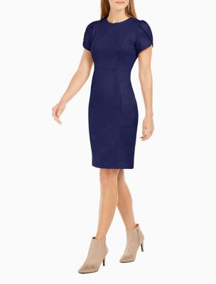 navy blue dress calvin klein