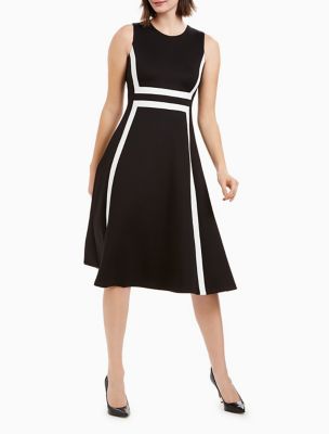 calvin klein colorblock sleeveless sheath dress