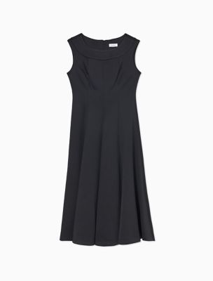 calvin klein sleeveless fit and flare dress