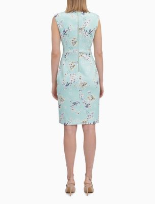 calvin klein green sheath dress