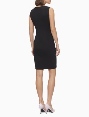 Calvin klein clearance black sleeveless dress