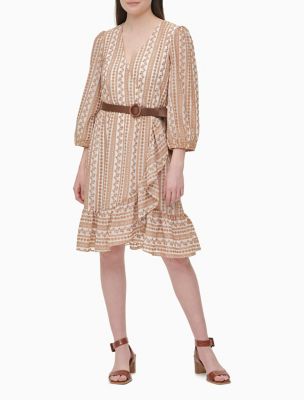 calvin klein belted dress