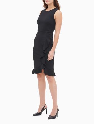 calvin klein solid sheath dress