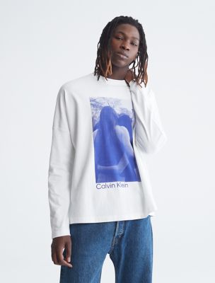 Calvin klein hot sale white long sleeve