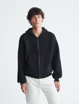 Calvin klein black zip hoodie new arrivals