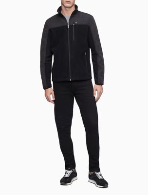 calvin klein mixed media jacket