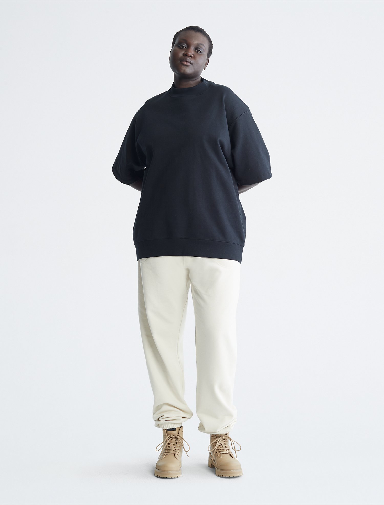 Standards Fleece Short Sleeve Sweatshirt | Calvin Klein® USA