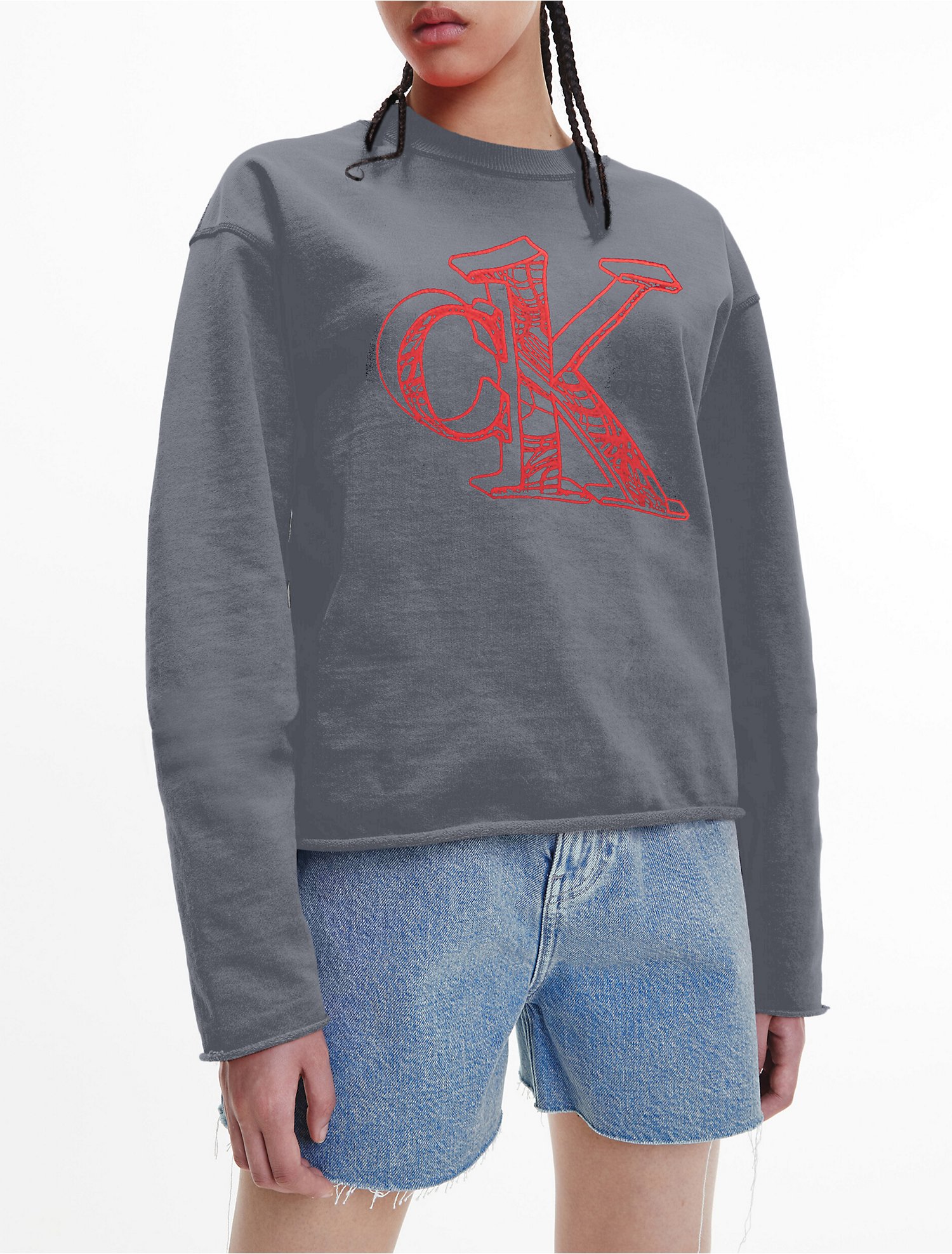 CK One Gender Inclusive Oversized Garment-Dyed Sweatshirt | Calvin Klein®  USA