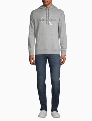 calvin klein hoodie mens grey