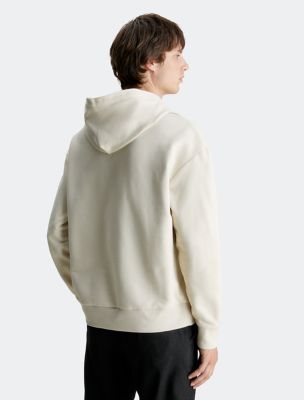 Calvin Klein hero logo comfort hoodie in cream
