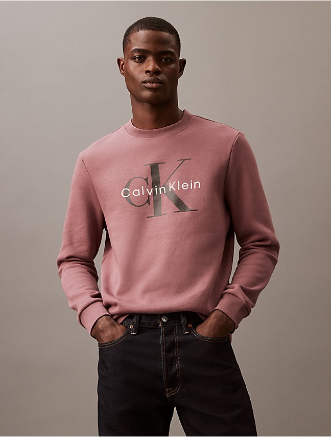Calvin Klein Gunmetal Mens Small Logo Crewneck Sweater – HiPOP Fashion