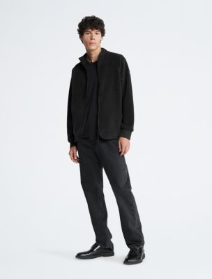 Calvin Klein Performance Drop-shoulder Fleece Jacket in Black