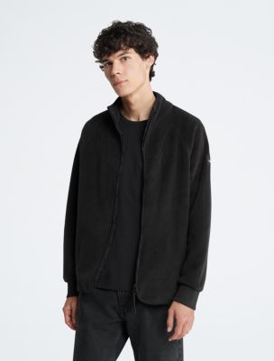 Calvin Klein Performance Drop-shoulder Fleece Jacket in Black