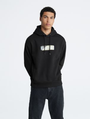Layered Gel Logo Hoodie, Black