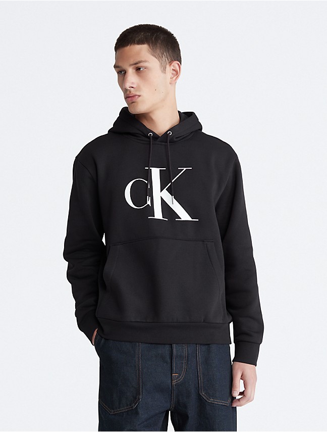 Buy Calvin Klein Monogram Logo Sweatshirt Light Grey Heather